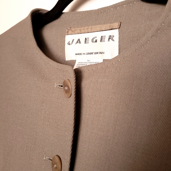 Vintage Jaeger beige grey blazer jacket - Picture 6 of 7
